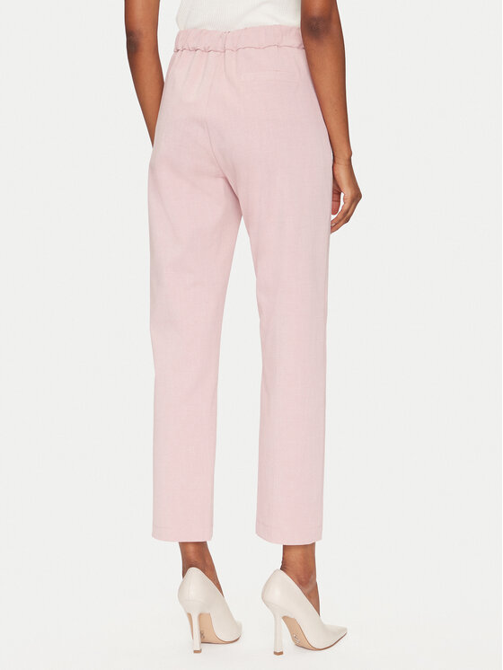 Maryley Maryley Hlače iz tkanine 25EB539/M06/14RS Roza Regular Fit