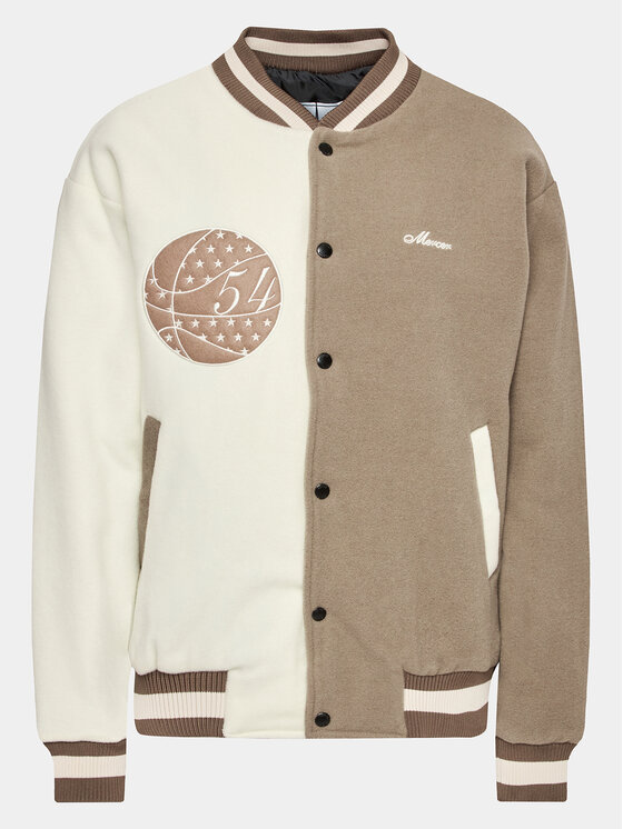 Mercer Amsterdam Mercer Amsterdam Kurtka bomber Unisex The All Out Varsity MEAP231007 Beżowy Regular Fit