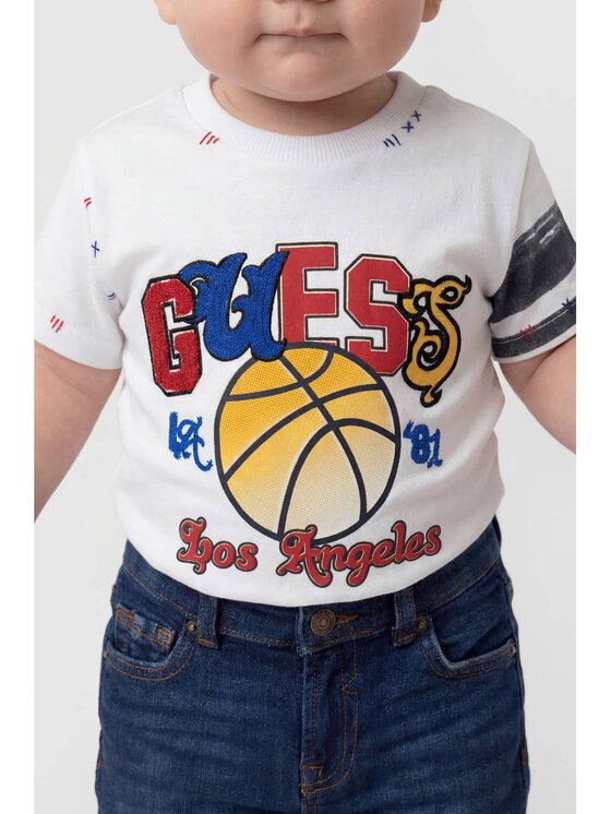 Guess Kids Guess Kids T-Shirt 183152 Biały Classic Fit