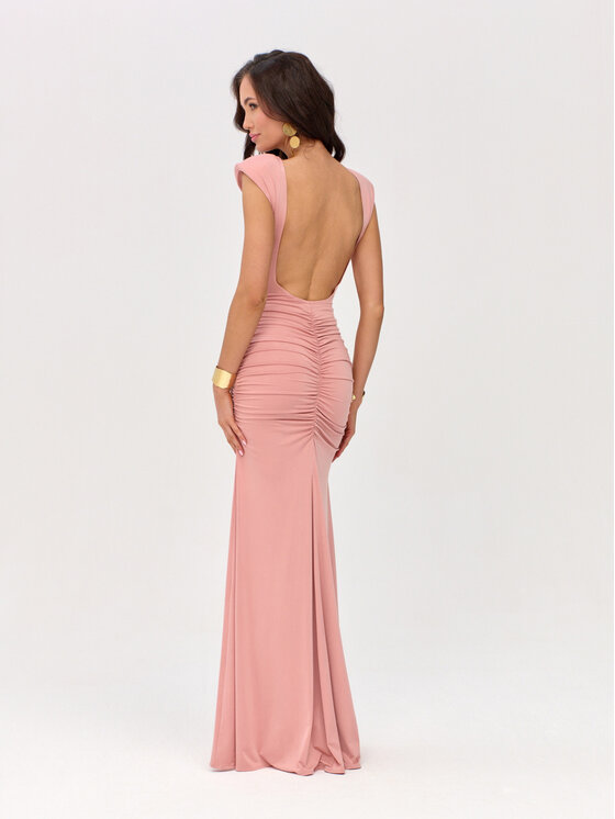Roco Fashion Roco Fashion Večerné šaty Aurelia Ružová Slim Fit
