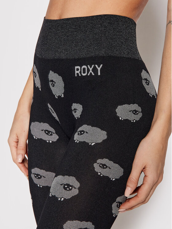 Roxy Roxy Bielizna termoaktywna dolna ROWLEY ERJLW03028 Czarny Slim Fit