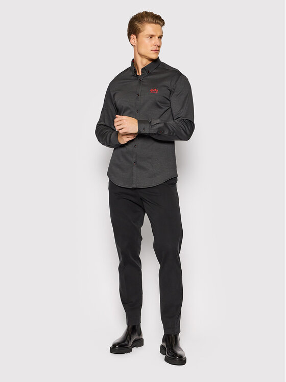 Pantaloni chino Kaito5_P 50458815 Nero Slim Fit