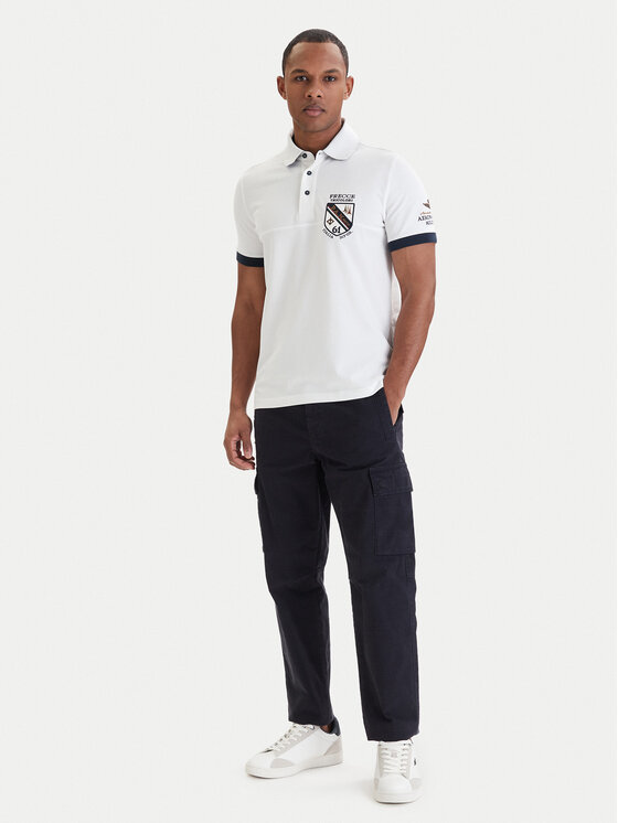 Aeronautica Militare Aeronautica Militare Polokošile 261PO1915UP00191 Bílá Regular Fit