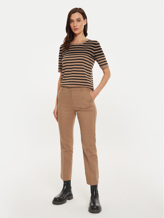 Sisley Sisley Παντελόνι υφασμάτινο 45G2LE02X Καφέ Slim Fit