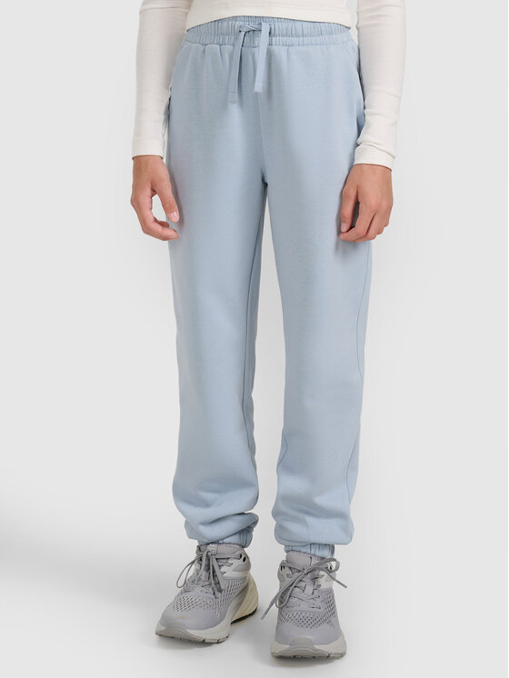 4F 4F Spodnie dresowe BASIC+ Niebieski jasny Regular Fit