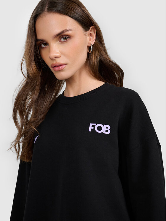 4F 4F Bluza FOB Czarny Loose Fit