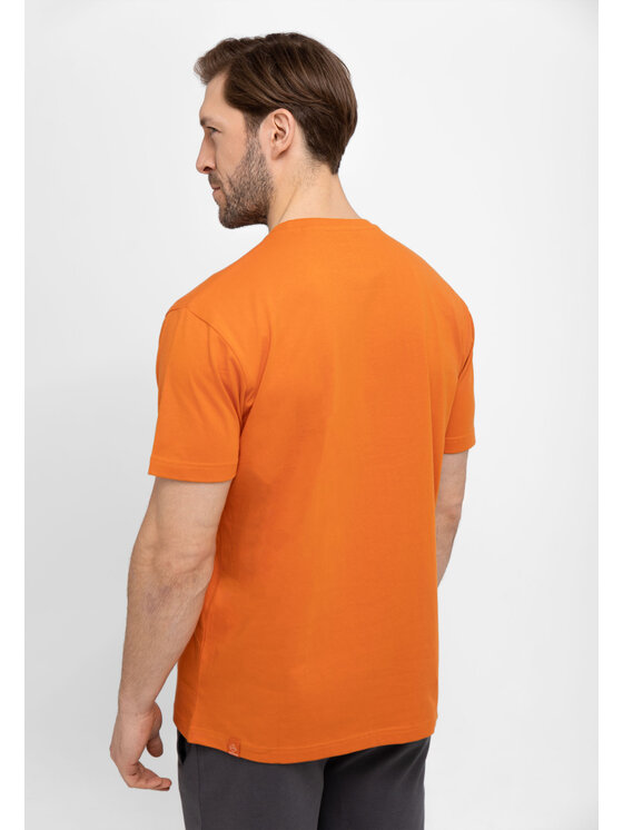 Volcano Volcano T-Shirt T-BALANCE Pomarańczowy Regular Fit