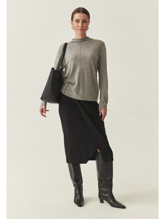 TATUUM Tatuum Midi sukňa MERKE Čierna Classic Fit