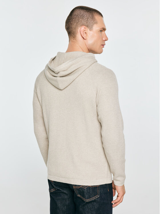 BIG STAR BIG STAR Sweter HOODSON Beżowy Basic Fit