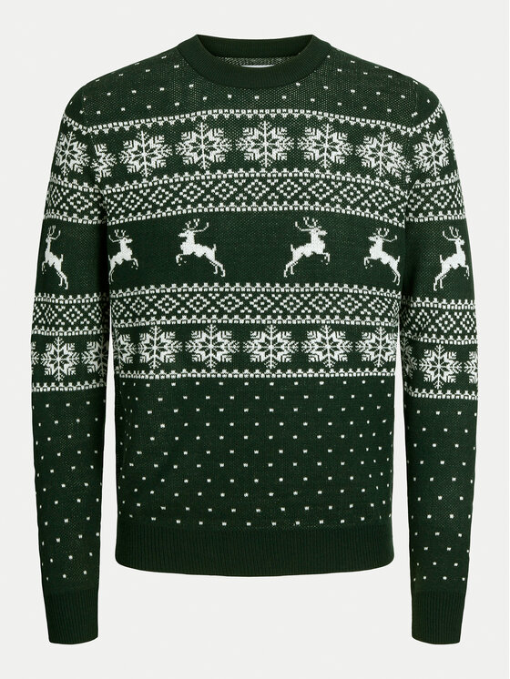 Jack&Jones Jack&Jones Pullover Xmas Gabriel 12266118 Grün Regular Fit
