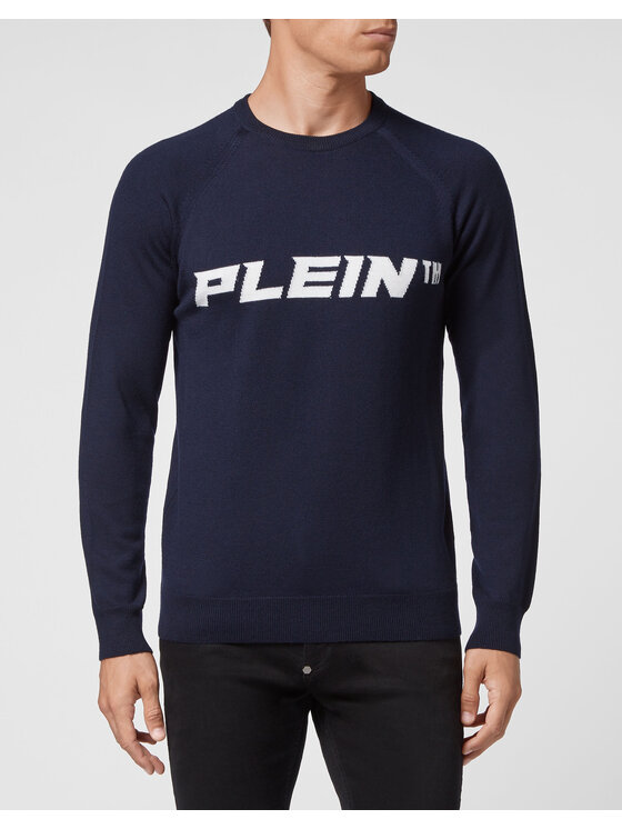 PHILIPP PLEIN PHILIPP PLEIN Longsleeve 2751 Granatowy Regular Fit