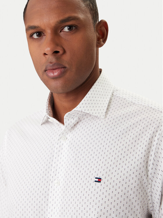 Tommy Hilfiger Tommy Hilfiger Cămașă MW0MW41660 Alb Slim Fit