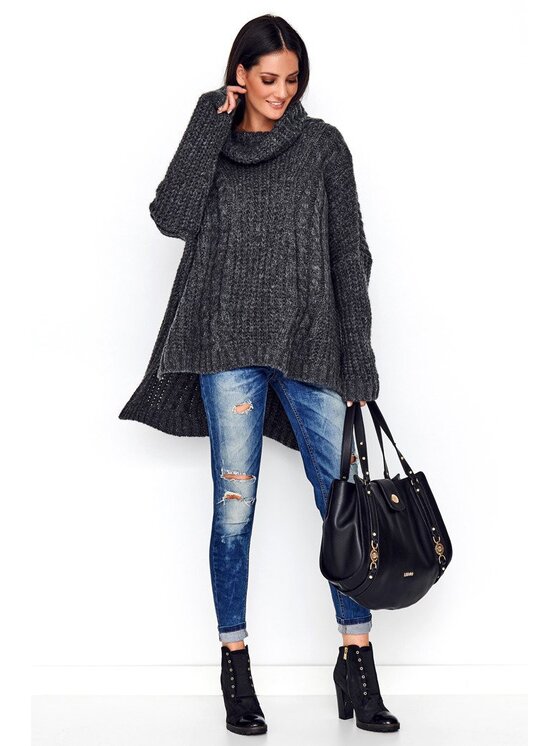 Numinou Numinou Sweter NU_S54 Szary Oversize