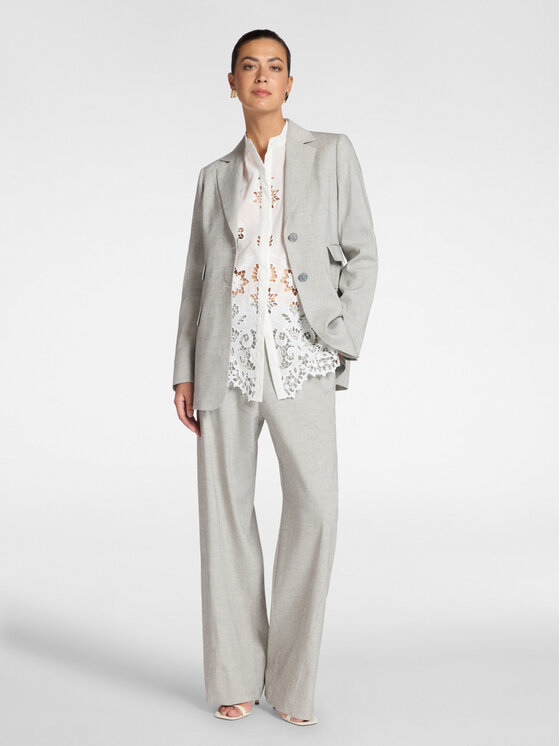 Elena Mirò Elena Mirò Spodnie materiałowe P014P000462N053 Szary Regular Fit