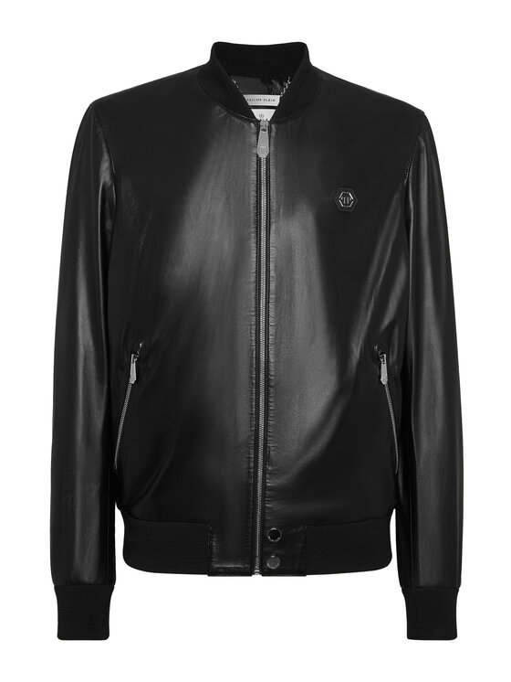 PHILIPP PLEIN PHILIPP PLEIN Giacca di pelle 9793 Nero Regular Fit