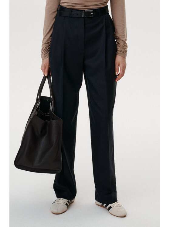 MARI PRETI MARI PRETI Pantaloni di tessuto Cavalier II Nero Wide Leg