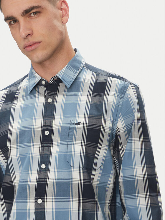 Mustang Mustang Camicia Chester 1016237 Blu Regular Fit