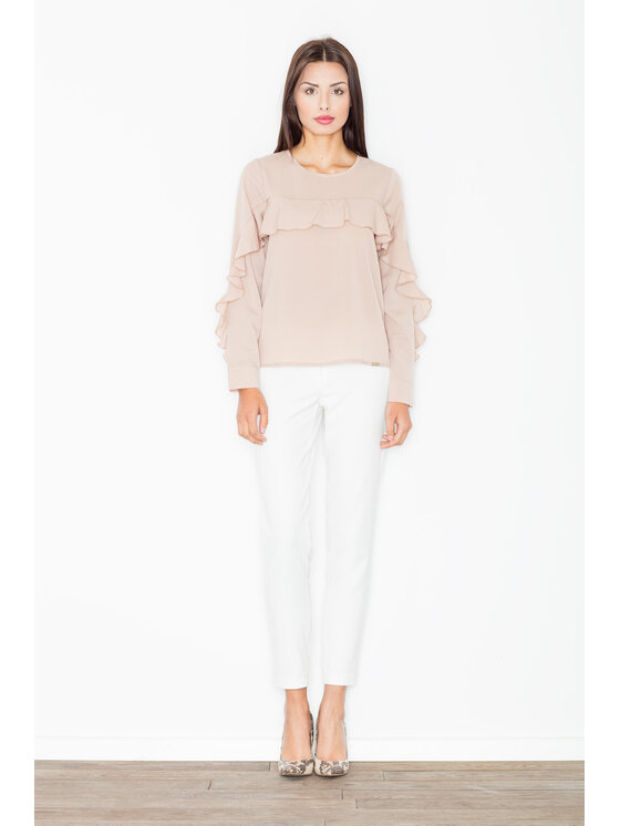 FIGL FIGLFIGL Blusa M466 Beige Regular Fit