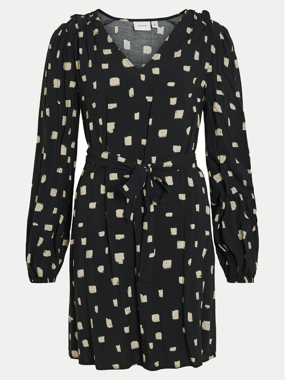 Vila Vila Повсякденна сукня Lana 14095666 Чорний Regular Fit