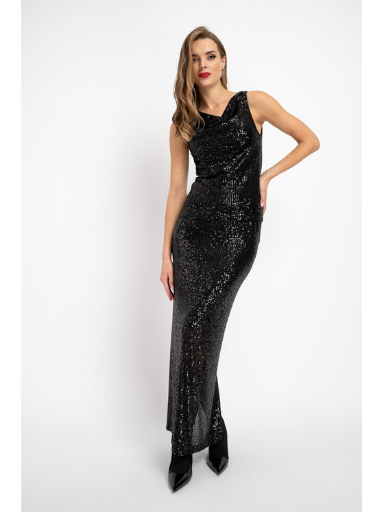 CLICK CLICK Maxi sukňa 70-822 Čierna Anatomic Fit