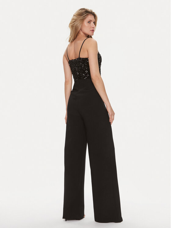 Kontatto Kontatto Jumpsuit BO344 Schwarz Wide Leg