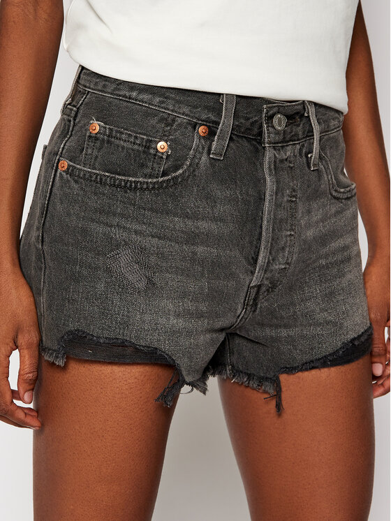 Levi's® Levi's® Jeans kratke hlače 501 High Rise 56327-0070 Črna Regular Fit
