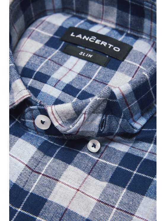 Lancerto Lancerto Koszula Carmelina KO073224000027 Granatowy Slim Fit