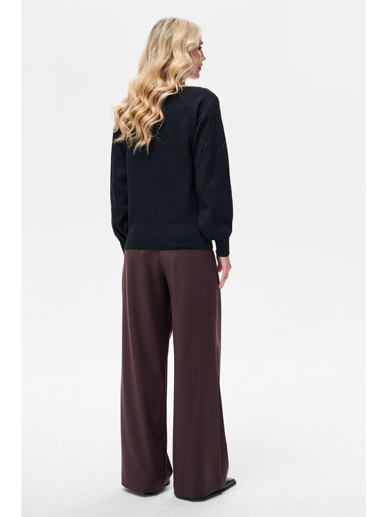 blue shadow blue shadow Sweter Bery Czarny Regular Fit