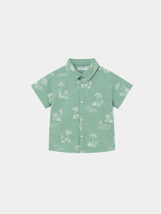 Mayoral Mayoral Camicia 1112 Verde Regular Fit