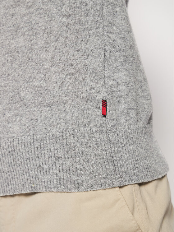 Woolrich Woolrich Sveter Supergeelong Logo CFWOKN0073MR UF0469 Sivá Regular Fit