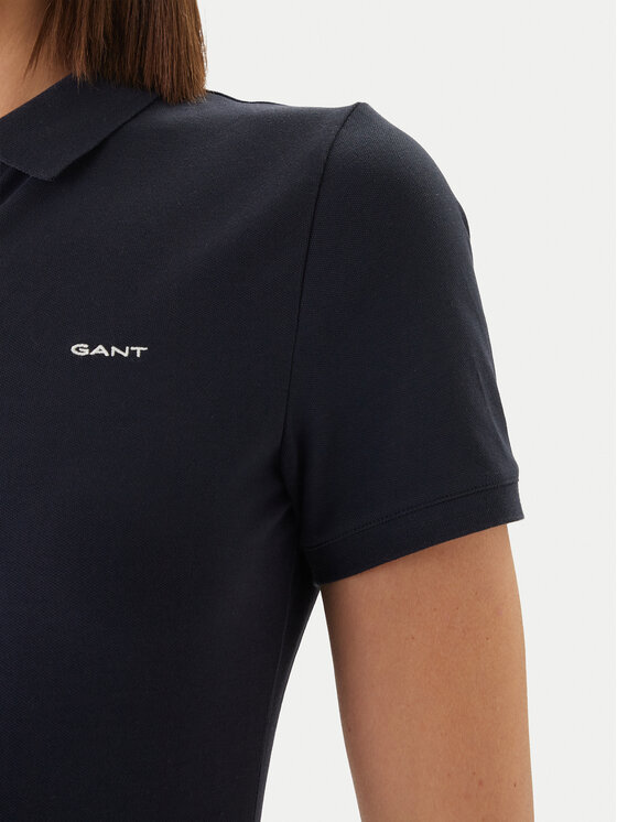 Gant Gant Každodenní šaty 4201468 Tmavomodrá Slim Fit
