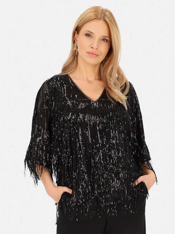 L’AF L’AF Bluzka Moris Czarny Regular Fit