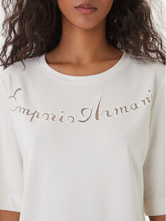 Emporio Armani Emporio Armani Ikdienas kleita EW000618 AF20243 U1131 Balts Regular Fit