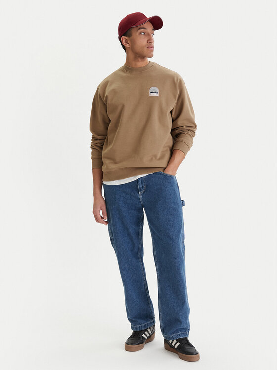 RVCA RVCA Mikina Palm Crest EVYSF00141 Béžová Boxy Fit