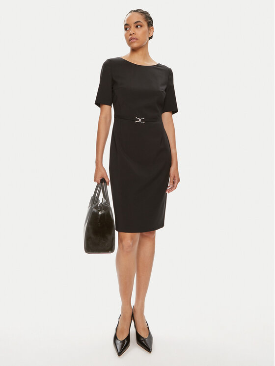 BOSS Boss Kleid für den Alltag Daleah 50490041 Schwarz Slim Fit
