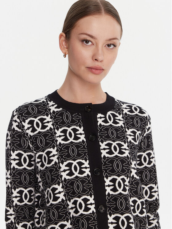 PINKO PINKO Kardigan Found Someone 106043 A2YD Czarny Regular Fit