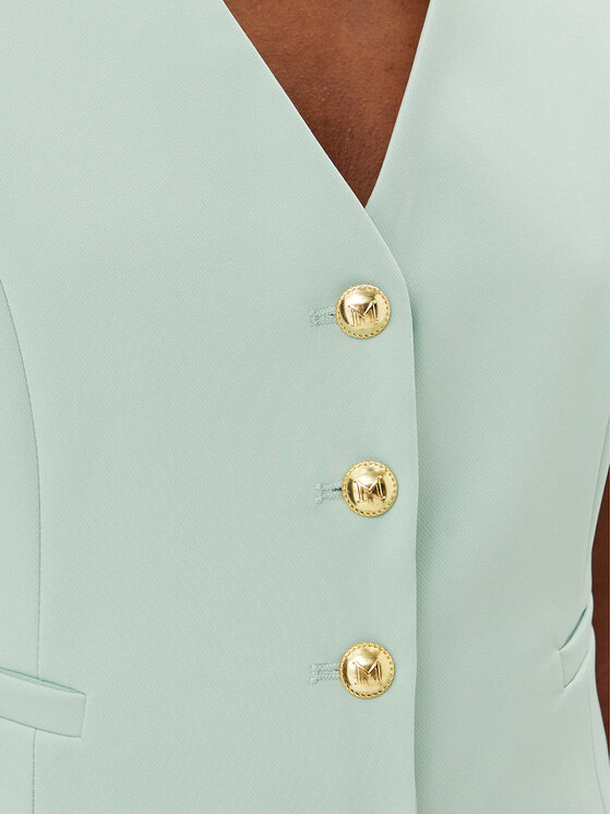 Maryley Maryley Kamizelka 25EB128/43SP Zielony Regular Fit