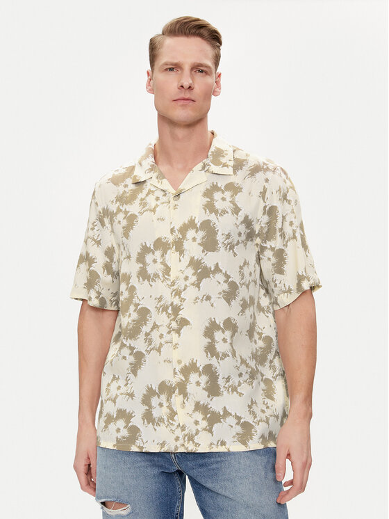 Calvin Klein Calvin Klein Košile Flower K10K112703 Béžová Regular Fit