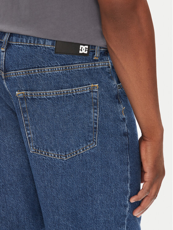 DC DC Szorty jeansowe Worker ADYDS03020 Niebieski Baggy Fit