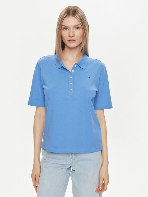 Tommy Hilfiger Polo 1985 WW0WW37820 Blu Regular Fit, taglia : S