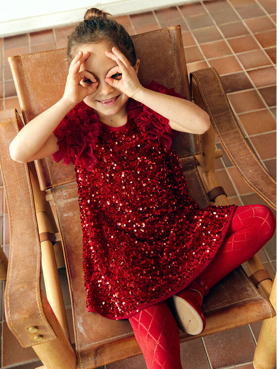 Abel & Lula Abel & Lula Elegantes Kleid 5529 Rot Regular Fit