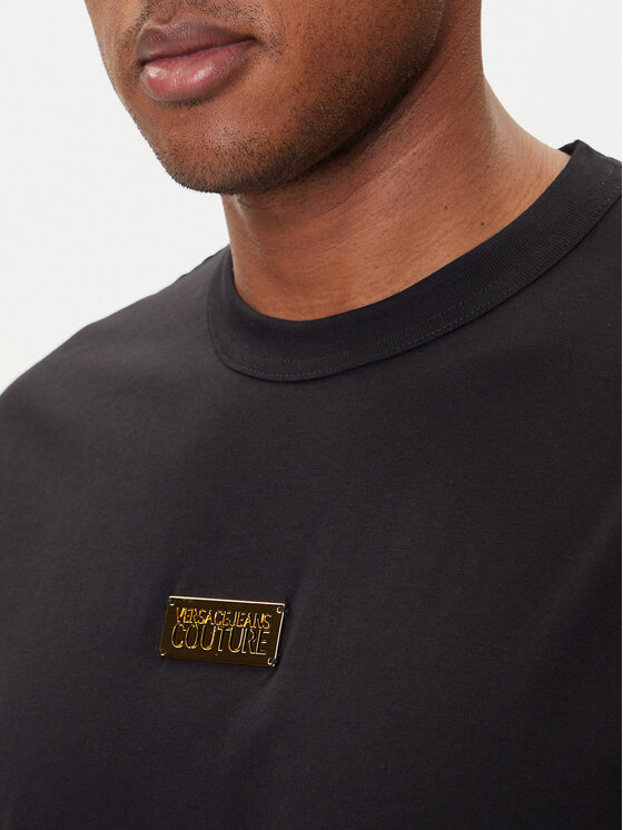 Versace Jeans Couture Versace Jeans Couture T-Shirt 79GAHT08 CJ00T Czarny Regular Fit