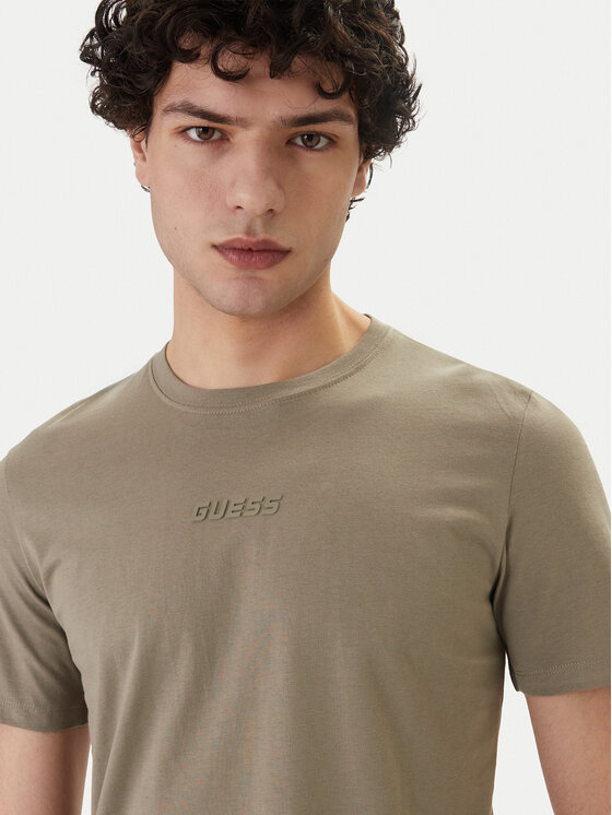 Guess Guess Tričko Z6GI06 K2847 Kaki Regular Fit