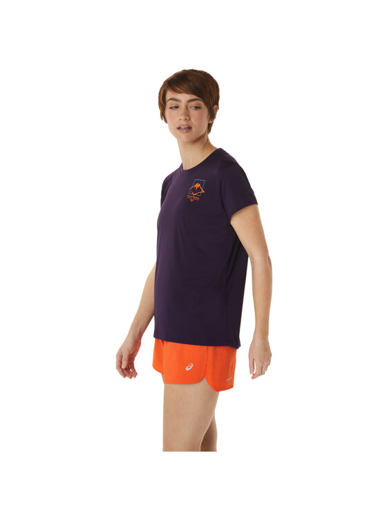 Asics Asics T-Shirt ASICS Fujitrail Logo SS Top Tee Fioletowy Regular Fit
