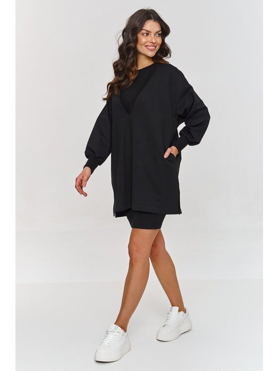 Komplet bluza i sukienka, rozmiar 38, Czarny, m867