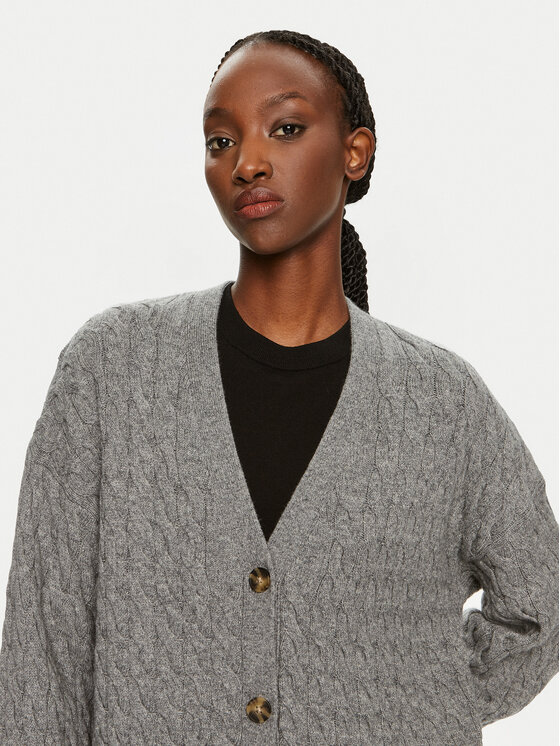 Tommy Hilfiger Tommy Hilfiger Strickjacke WW0WW42143 Grau Relaxed Fit