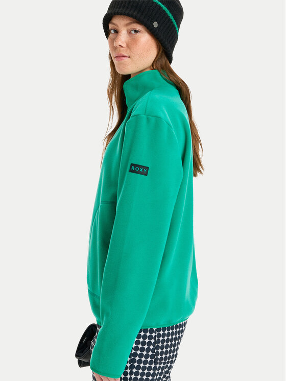 Roxy Roxy Fleecová mikina Moonrising ERJFT04972 Zelená Regular Fit