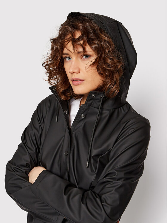 Rains Rains Geacă de ploaie 18130 Negru Regular Fit