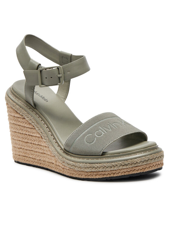 Calvin Klein Calvin Klein Espadryle Wedge Sandal 70 He HW0HW02050 Szary