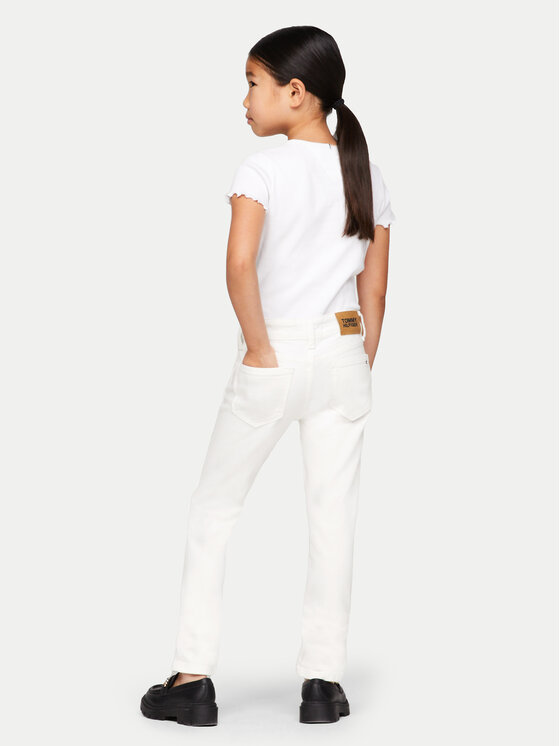 Tommy Hilfiger Tommy Hilfiger Jeansy Nora KG0KG07846 Biały Slim Fit